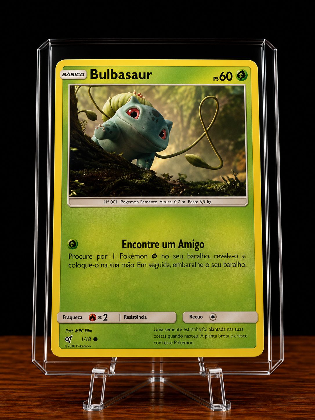 Frente da carta Bulbasaur