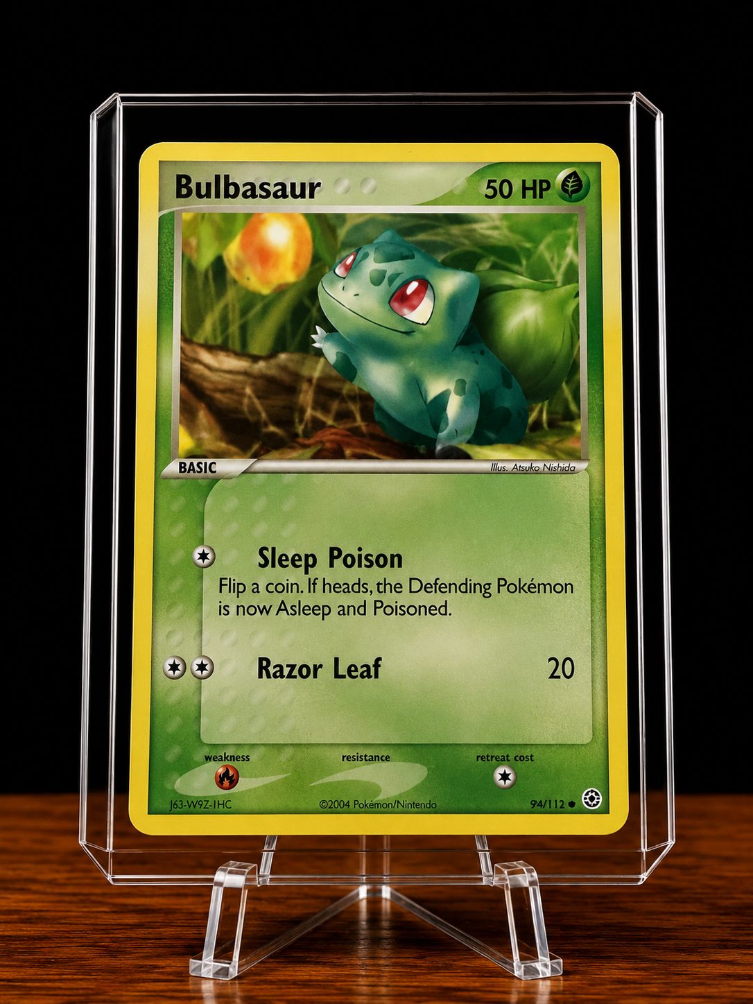 Frente da carta Bulbasaur