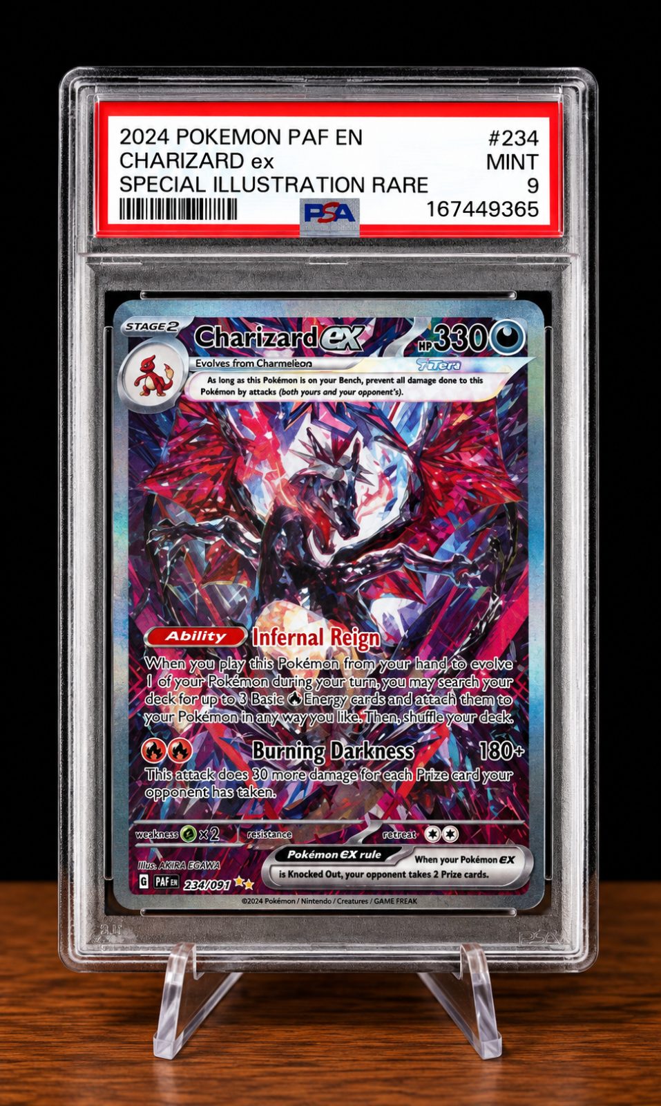 Frente da carta Charizard ex
