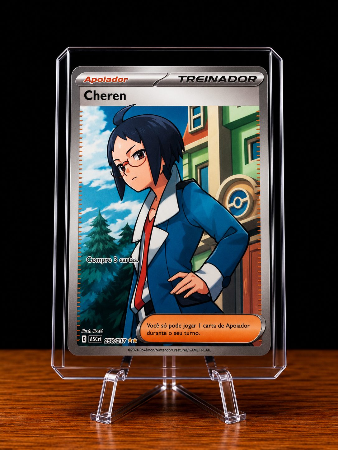 Frente da carta Cheren