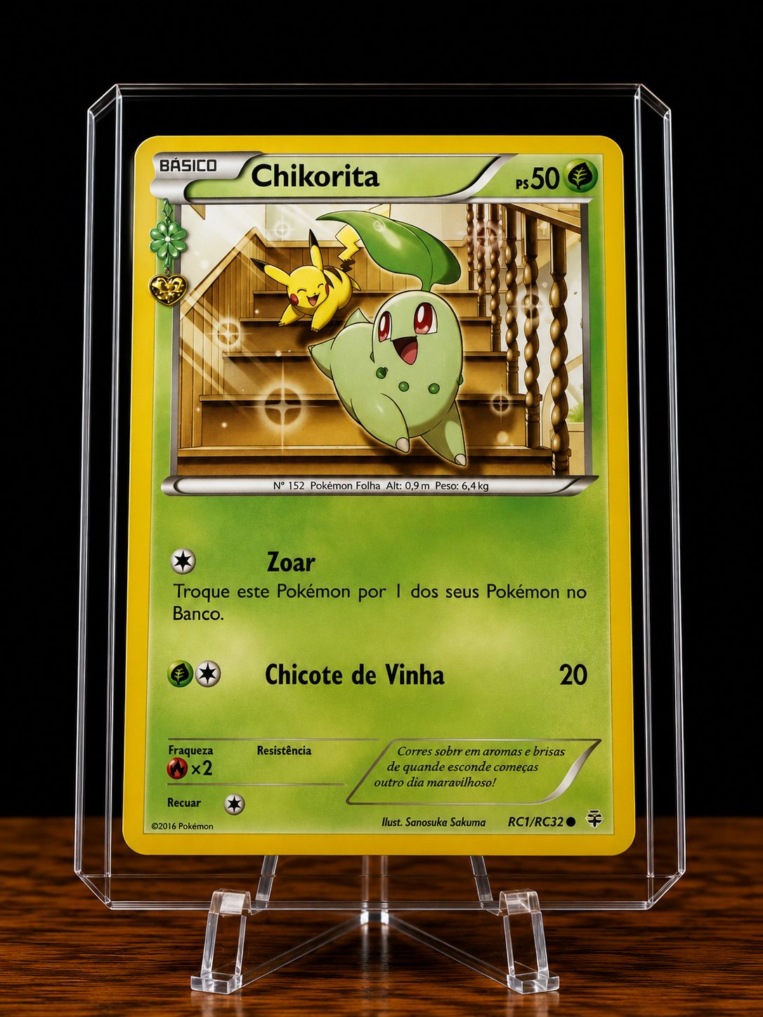 Frente da carta Chikorita