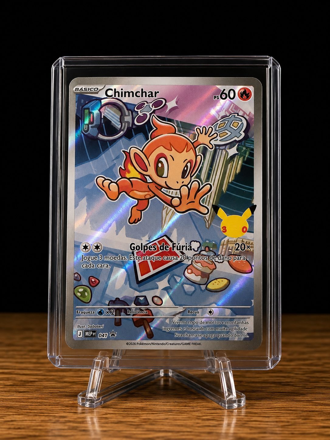 Frente da carta Chimchar
