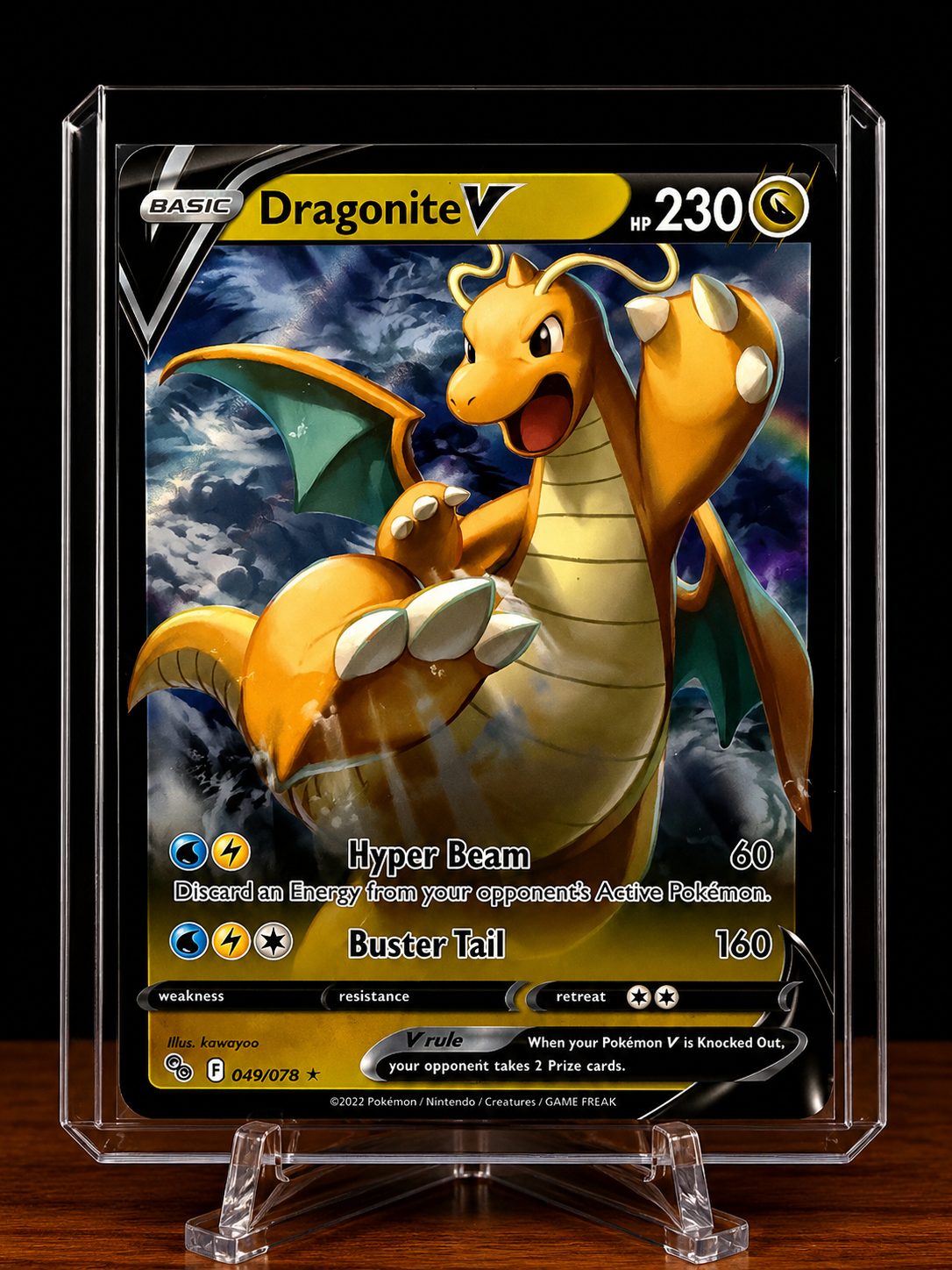 Frente da carta Dragonite V