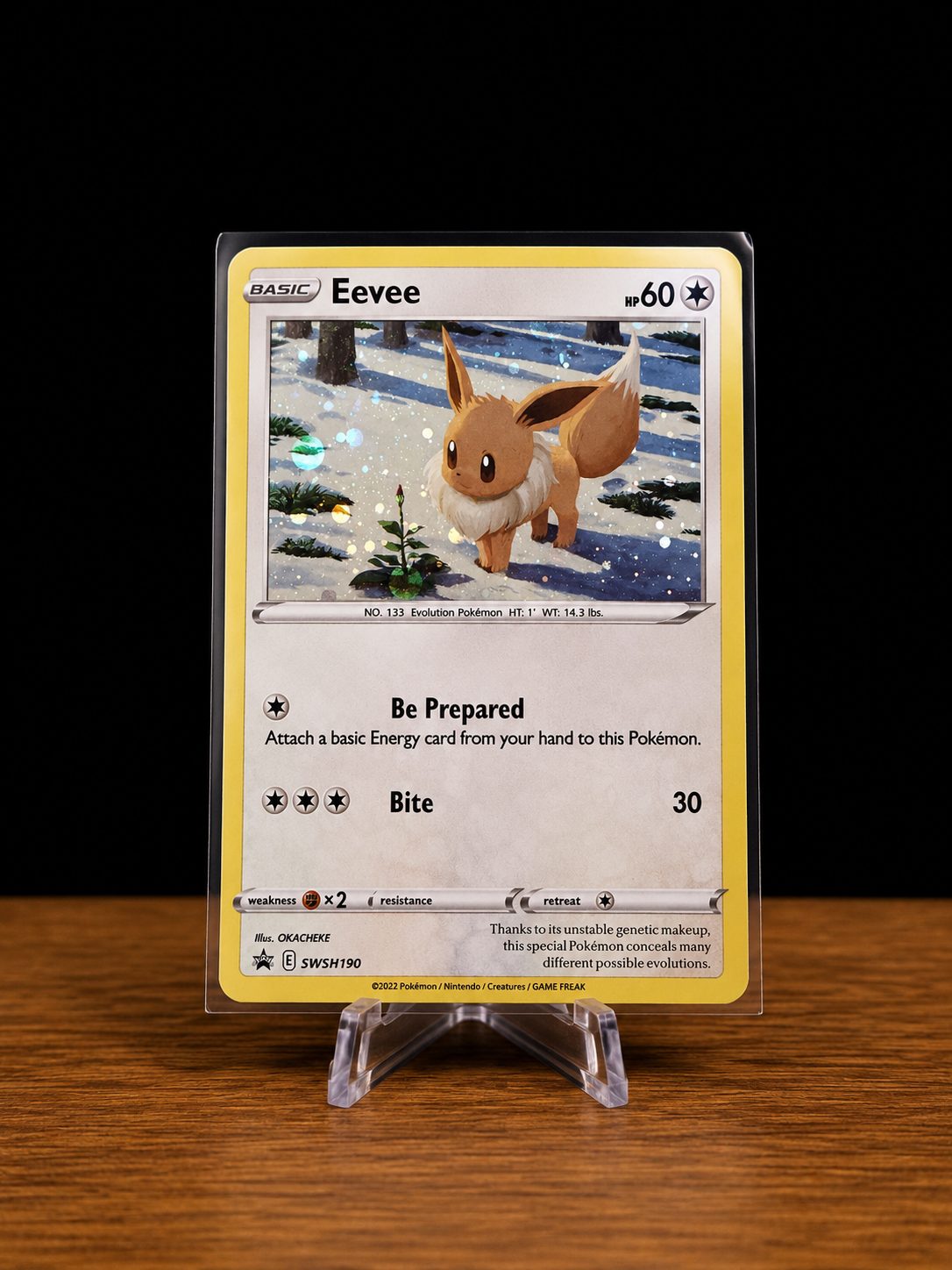 Frente da carta Eevee