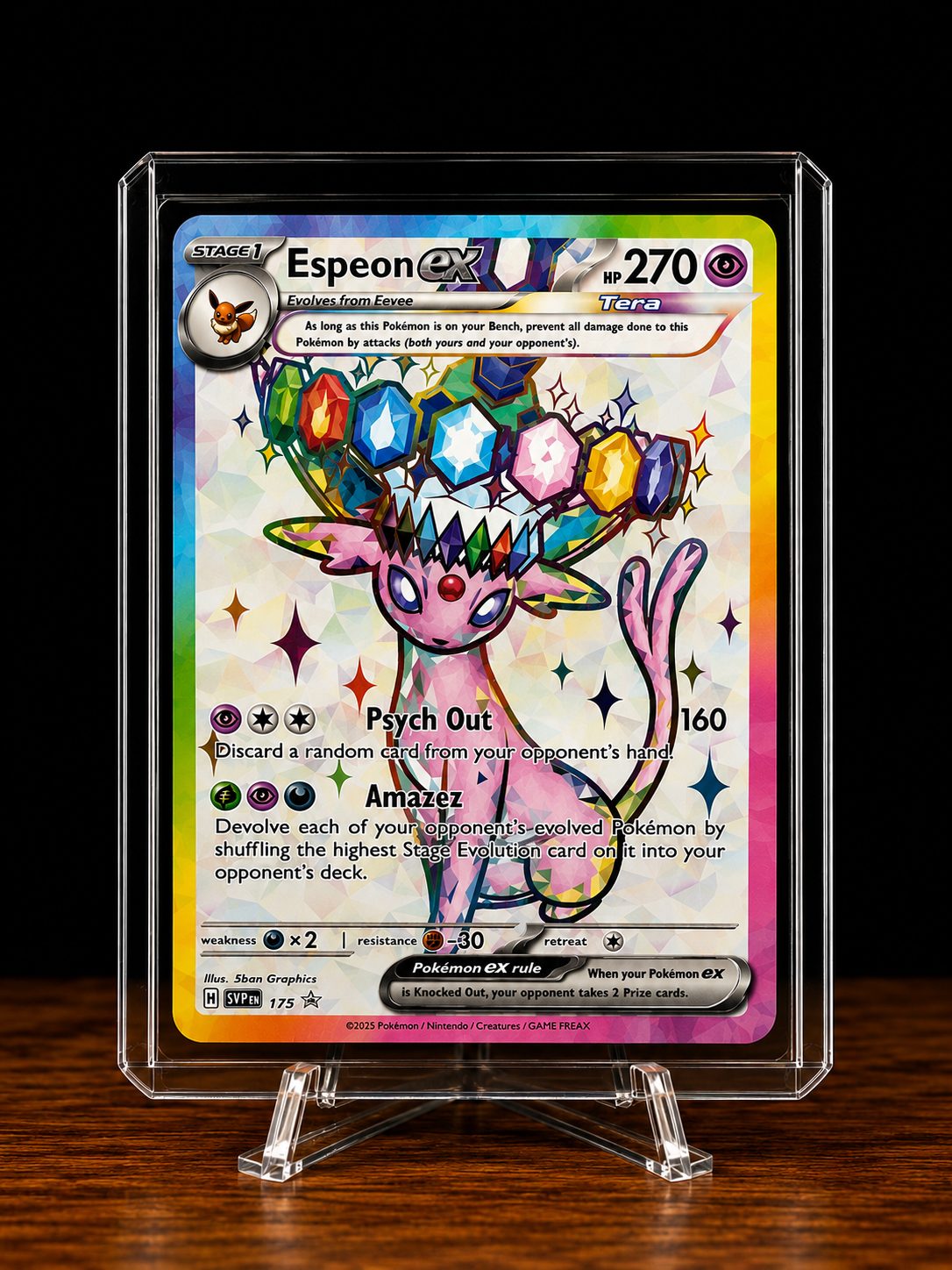 Frente da carta Espeon ex