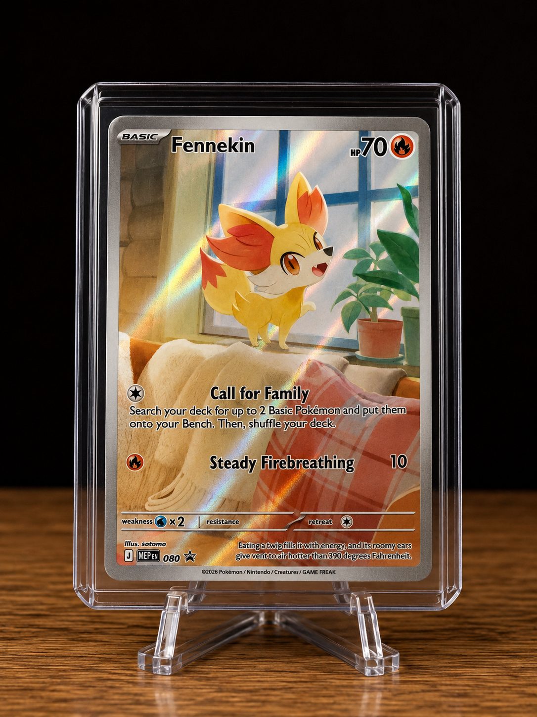 Frente da carta Fennekin