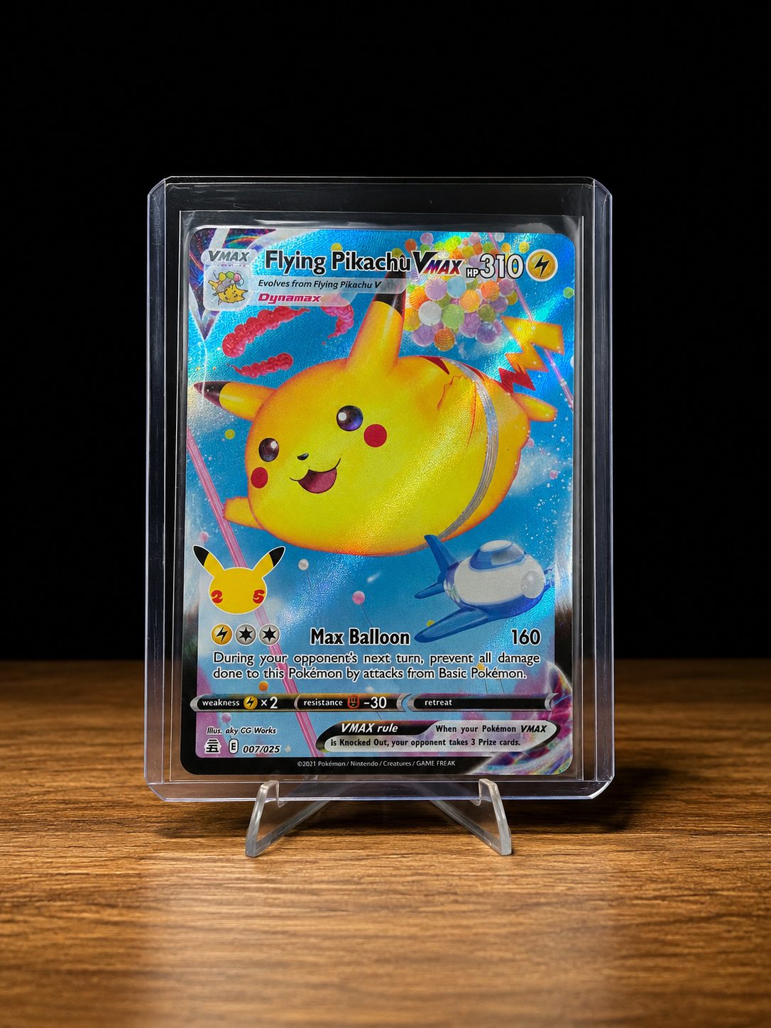 Frente da carta Flying Pikachu VMAX