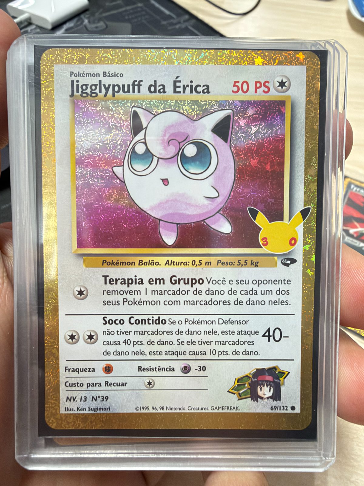 Frente da carta Jigglypuff da Érica