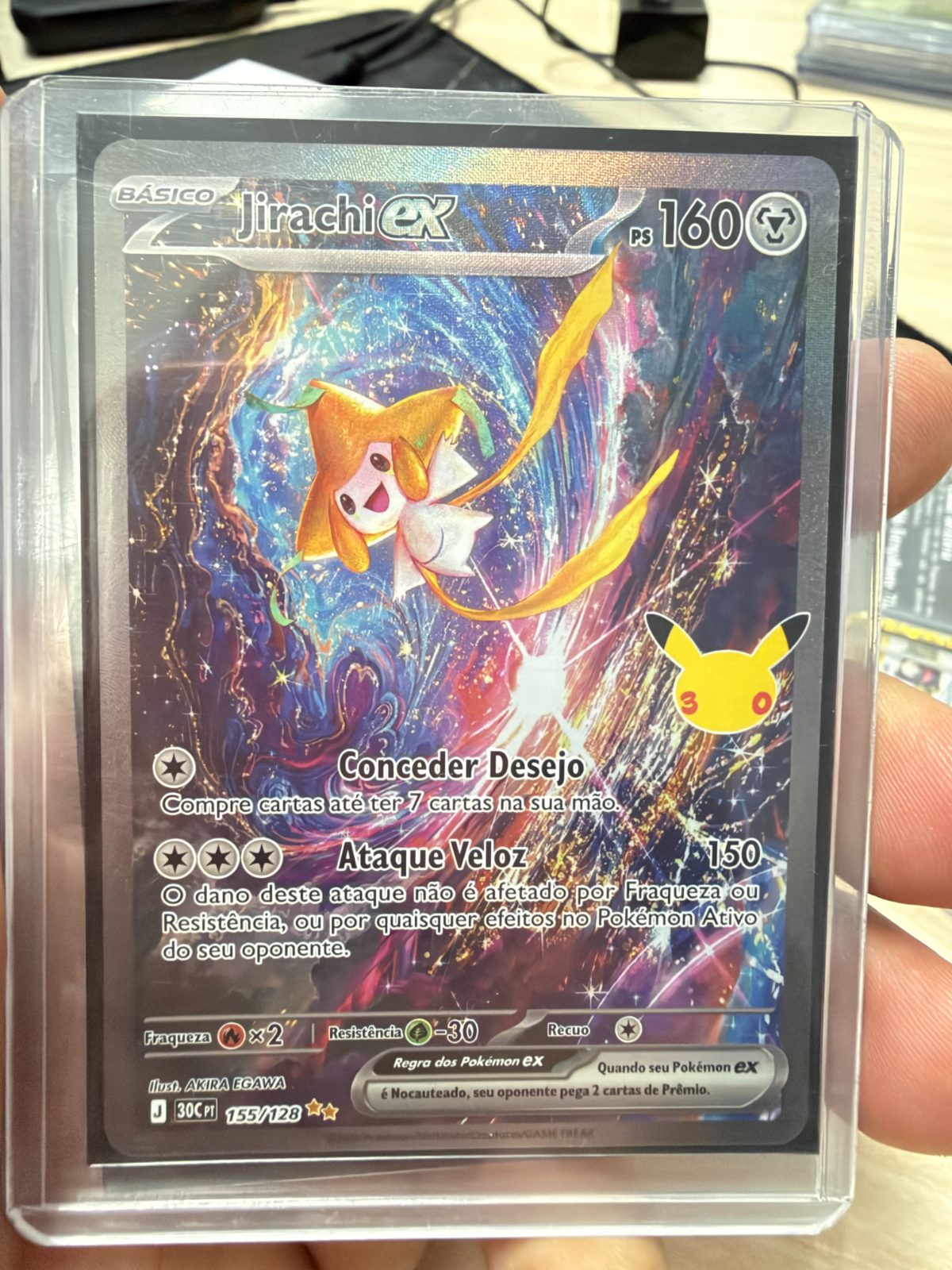 Frente da carta Jirachi ex