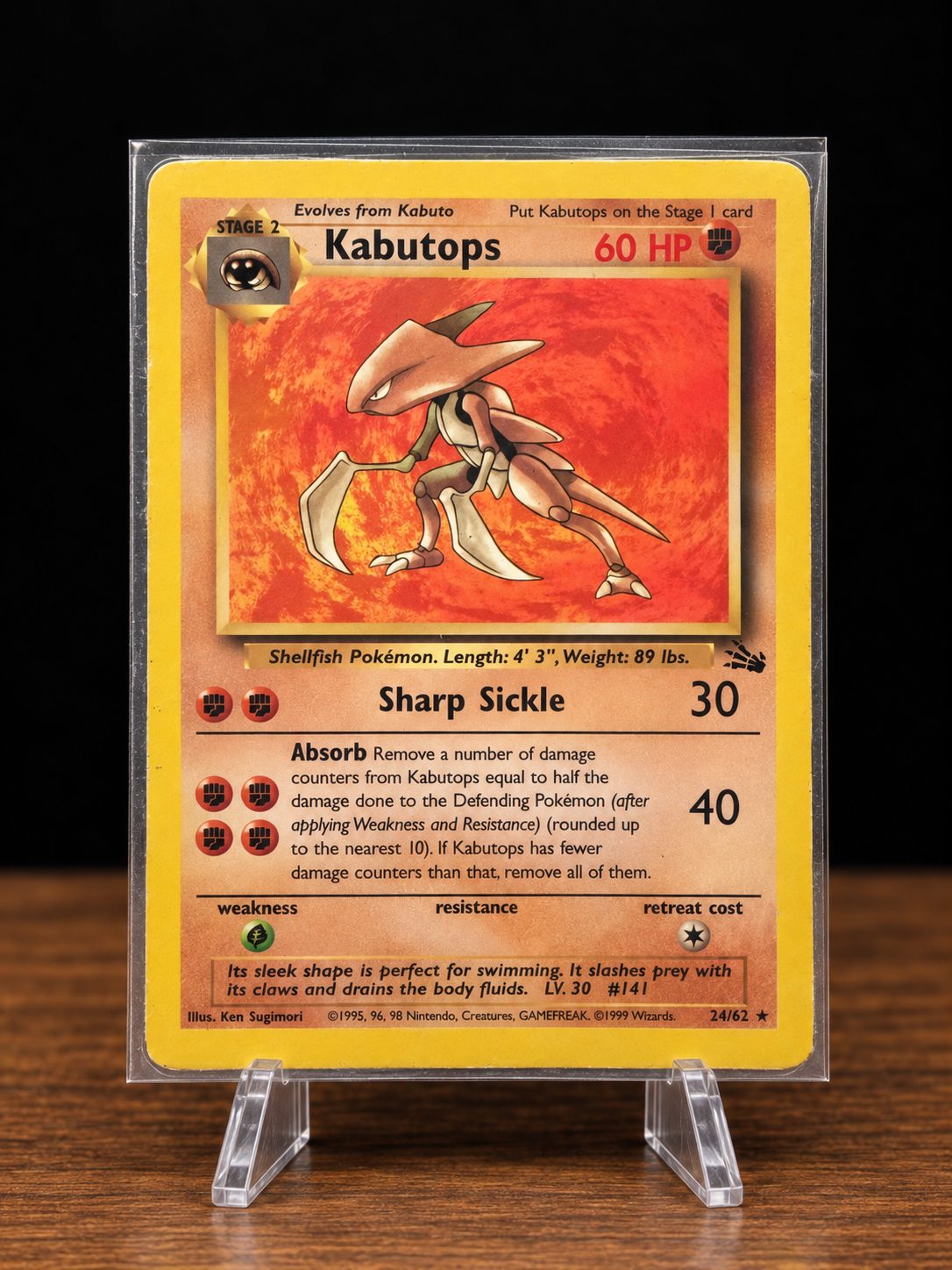 Frente da carta Kabutops