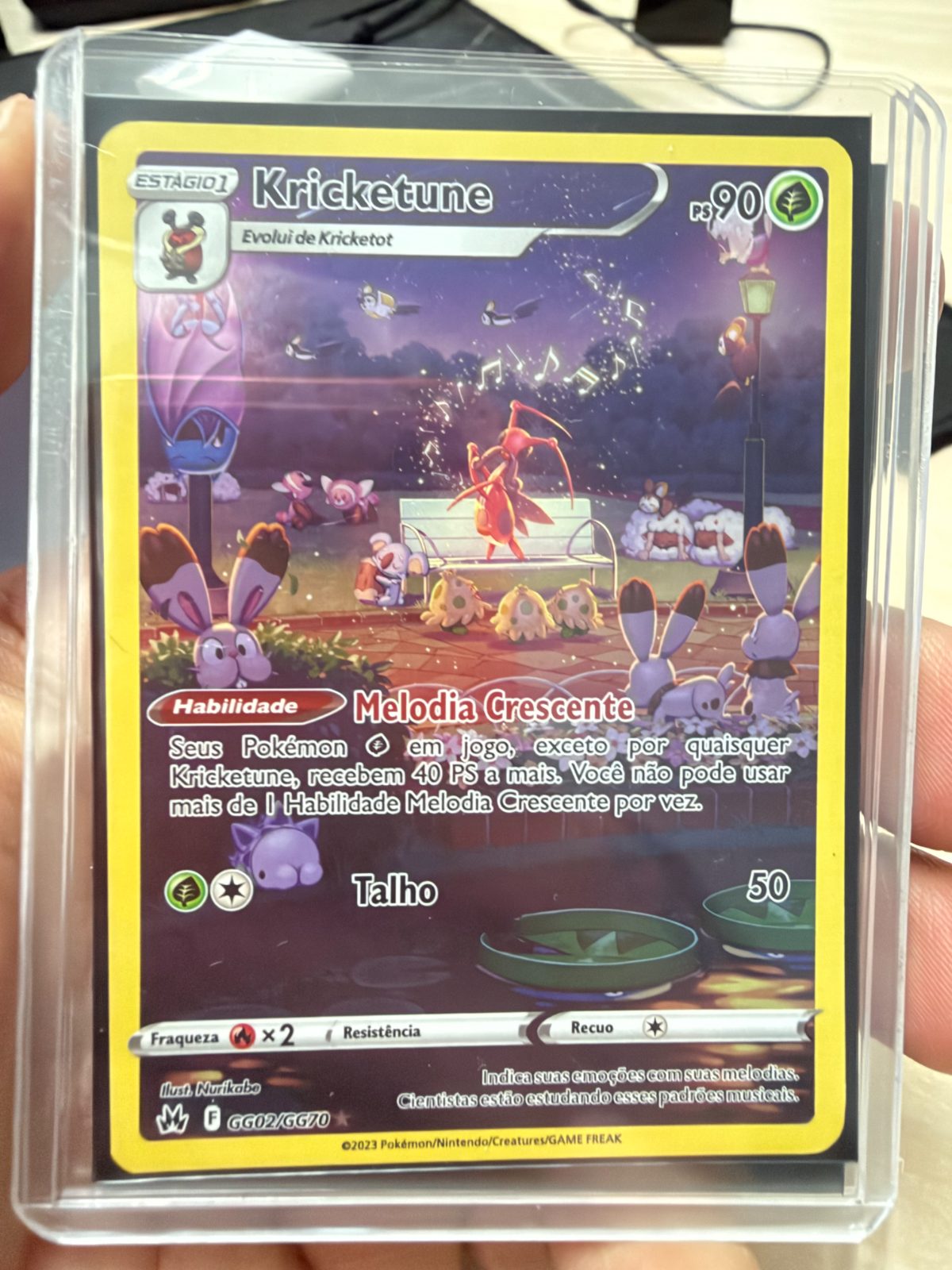 Frente da carta Kricketune