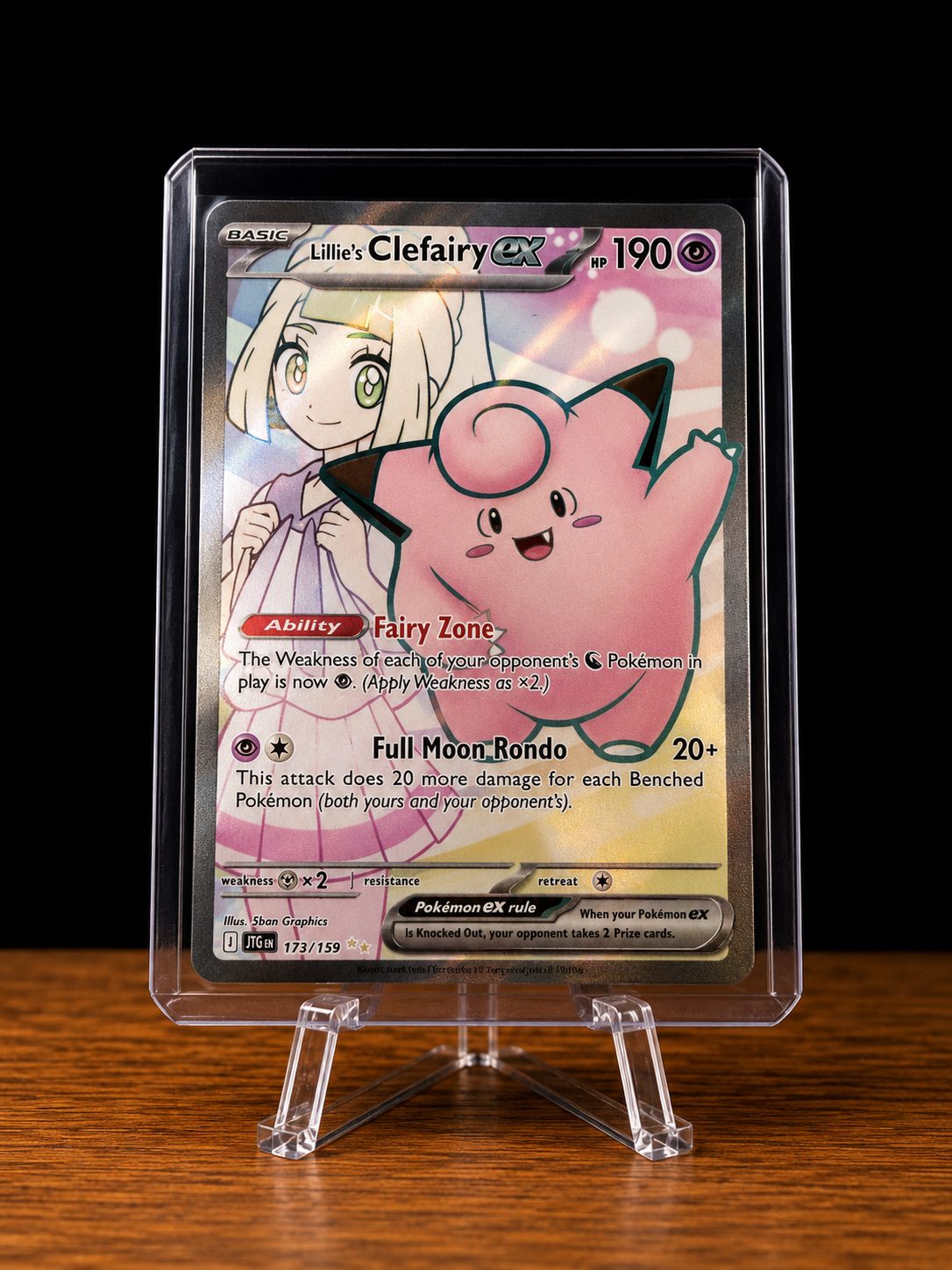 Frente da carta Lillie's Clefairy ex