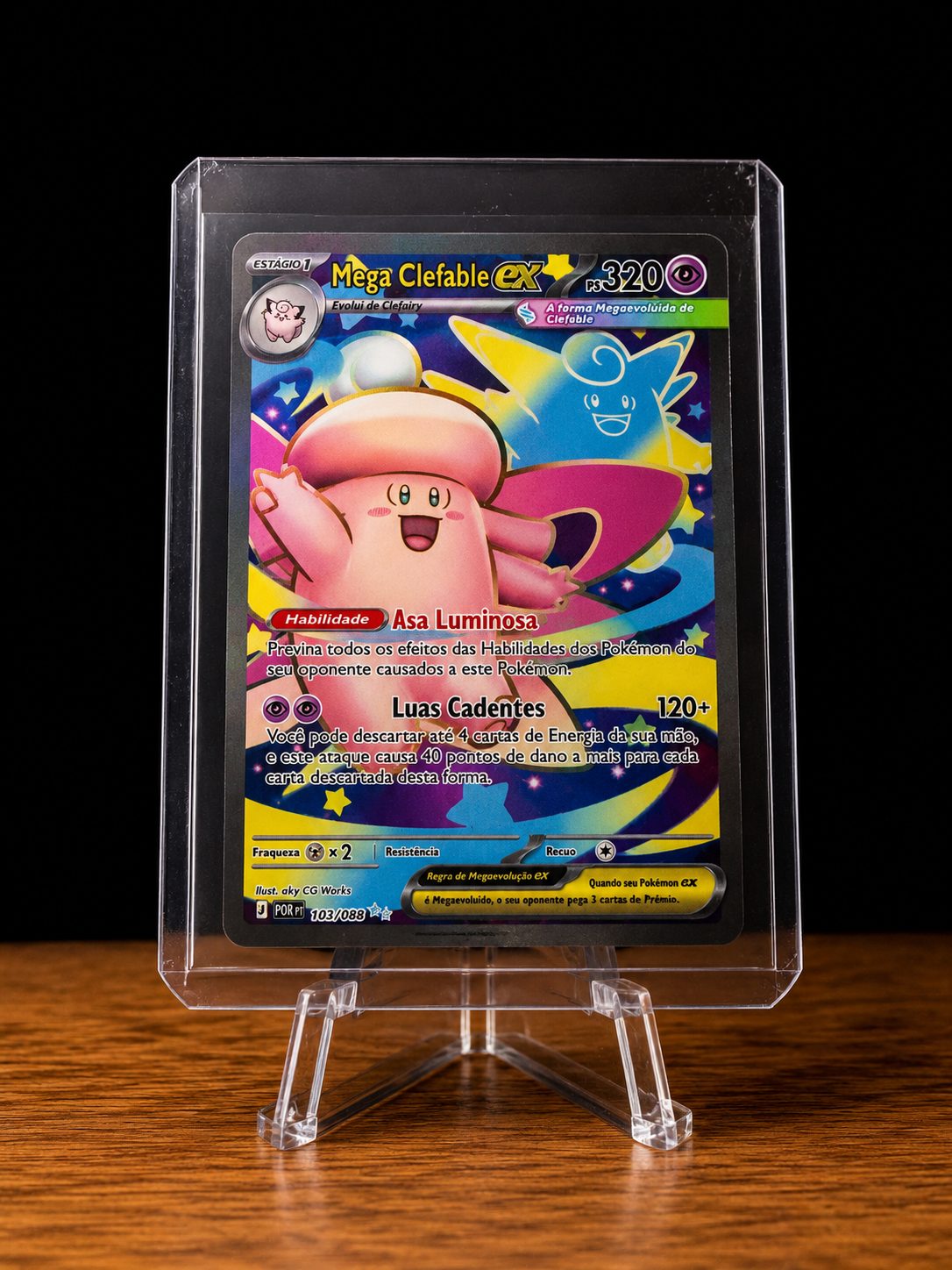 Frente da carta Mega Clefable ex