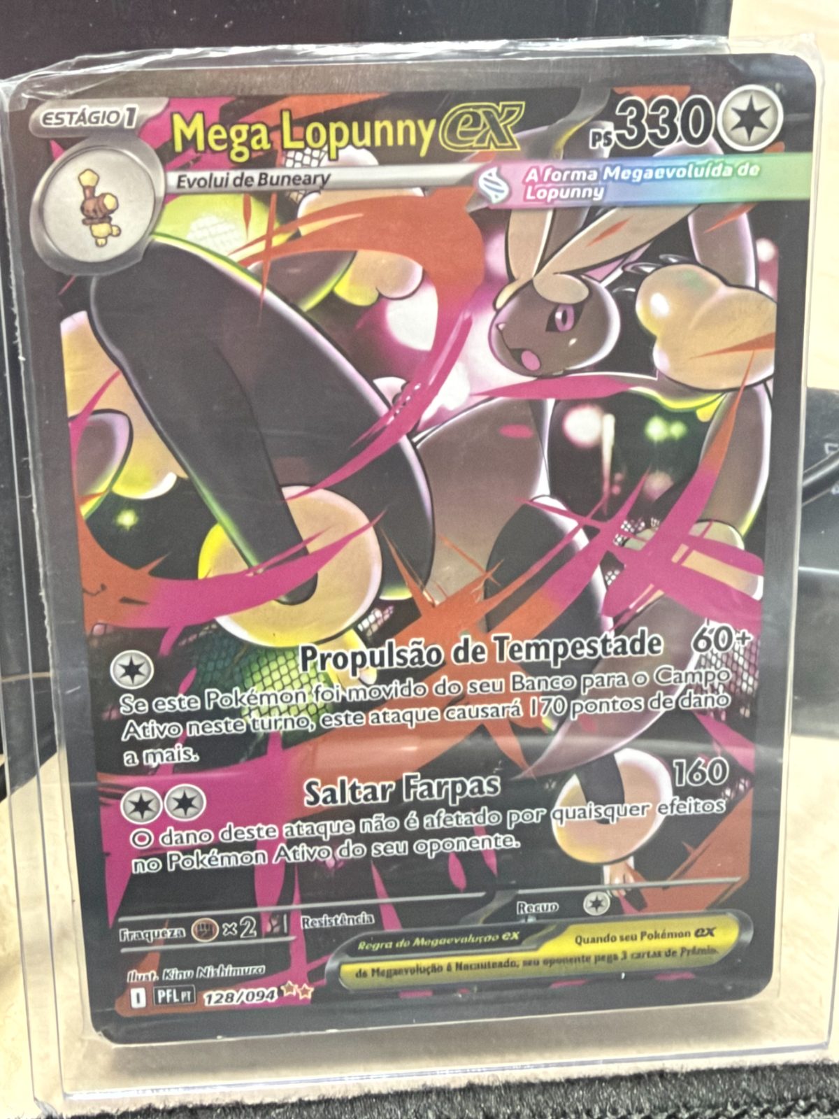 Frente da carta Mega Lopunny ex