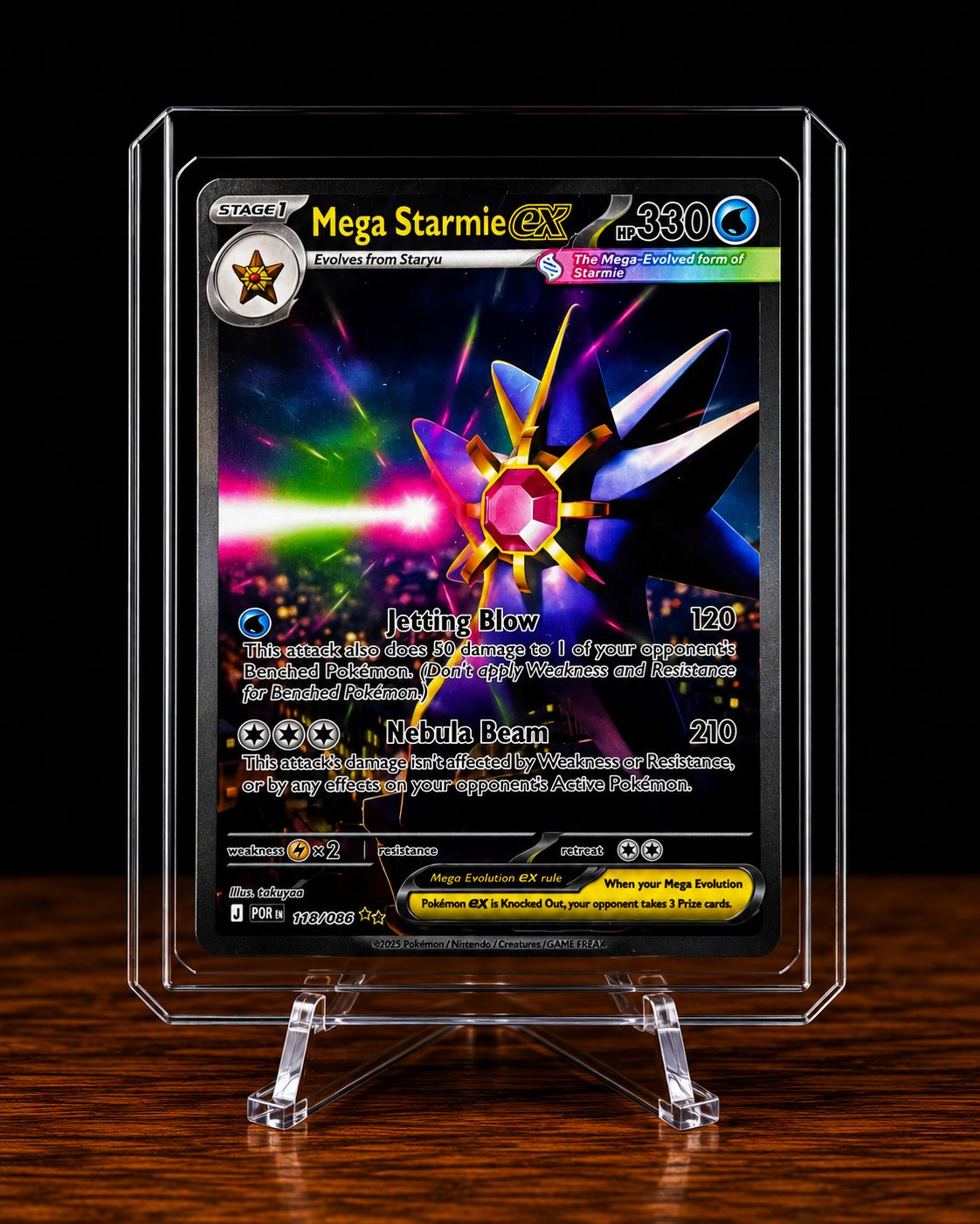 Frente da carta Mega Starmie ex