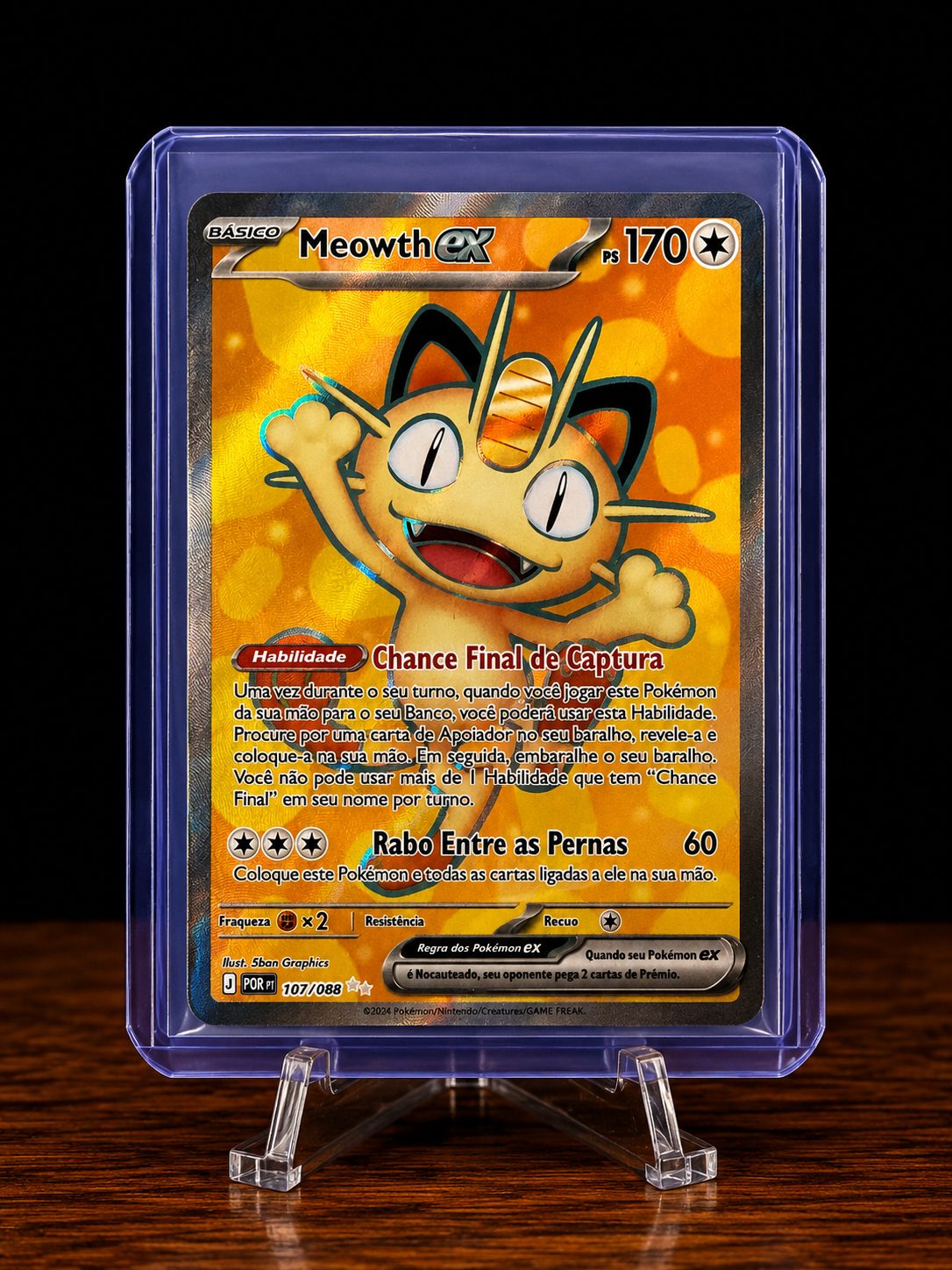 Frente da carta Meowth ex