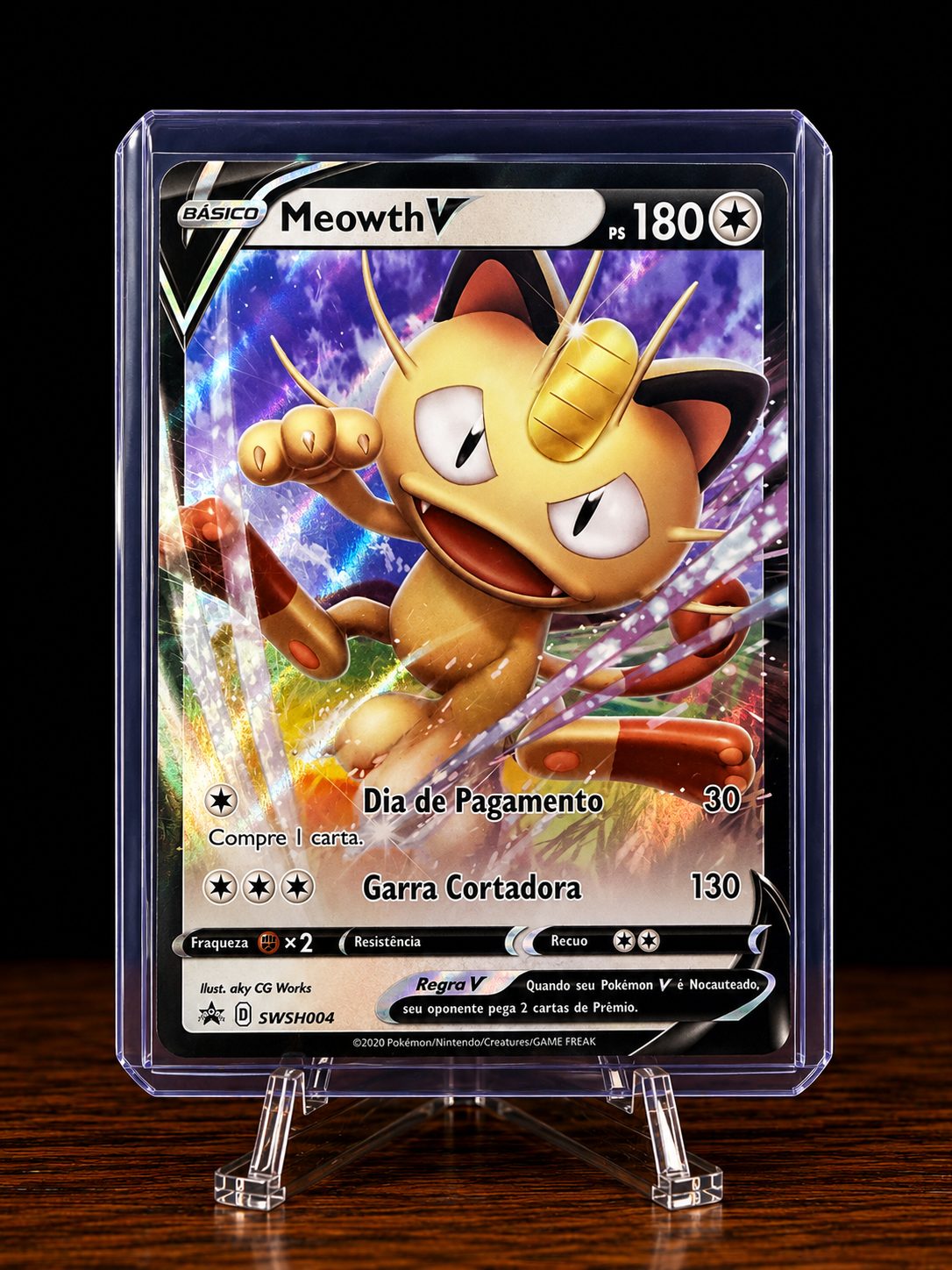 Frente da carta Meowth V