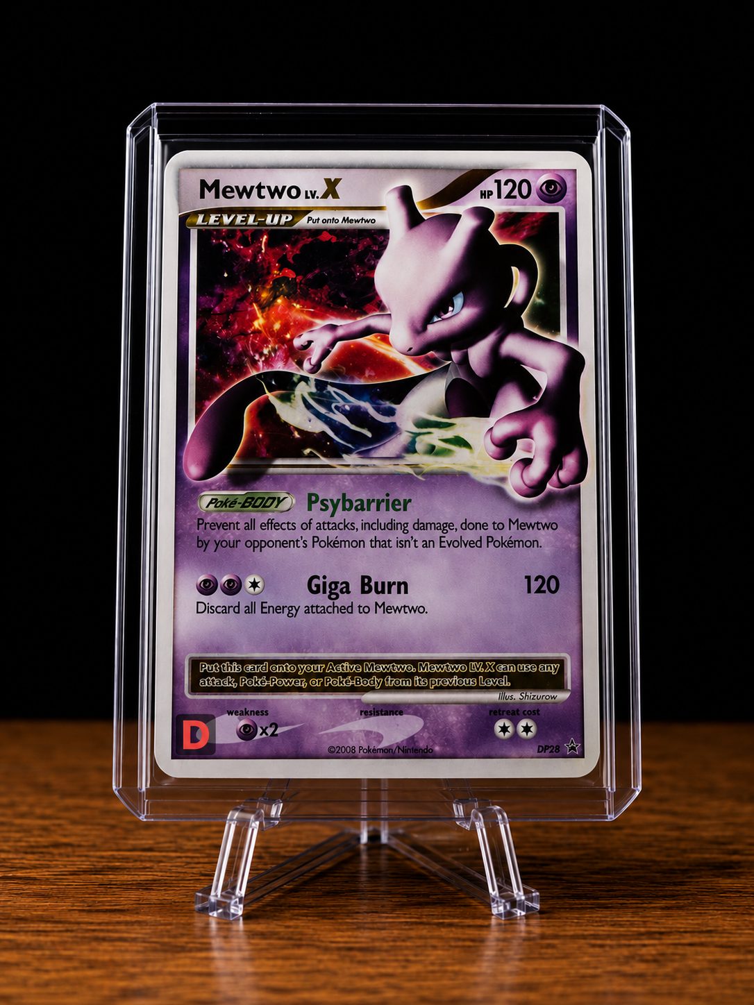 Frente da carta Mewtwo LV.X