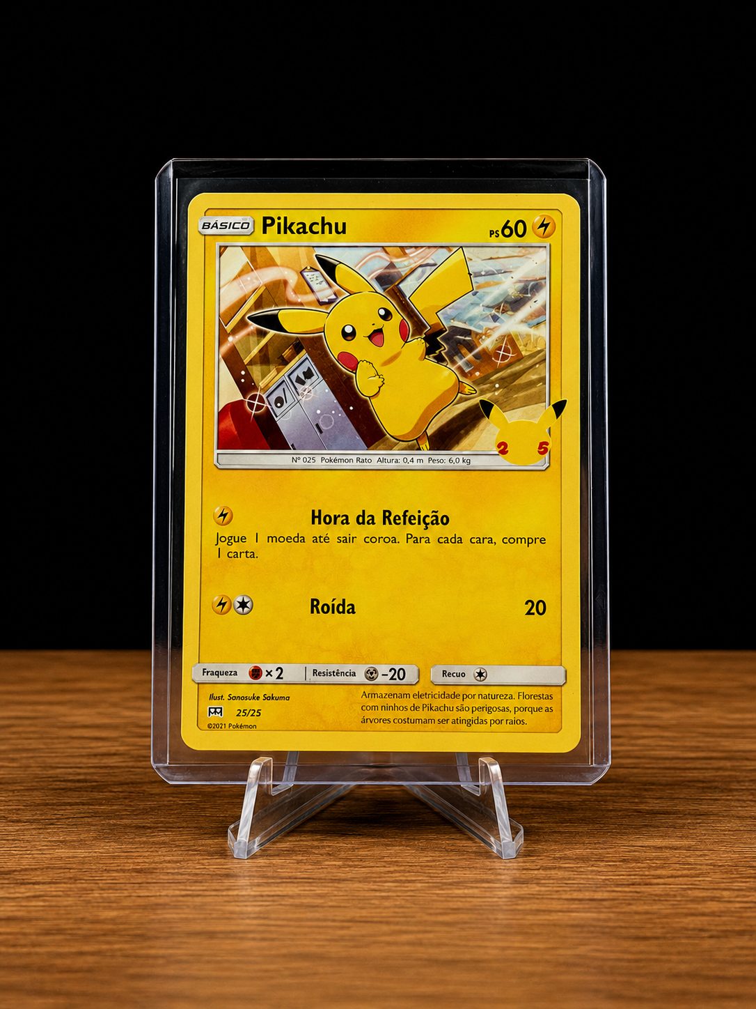 Frente da carta Pikachu