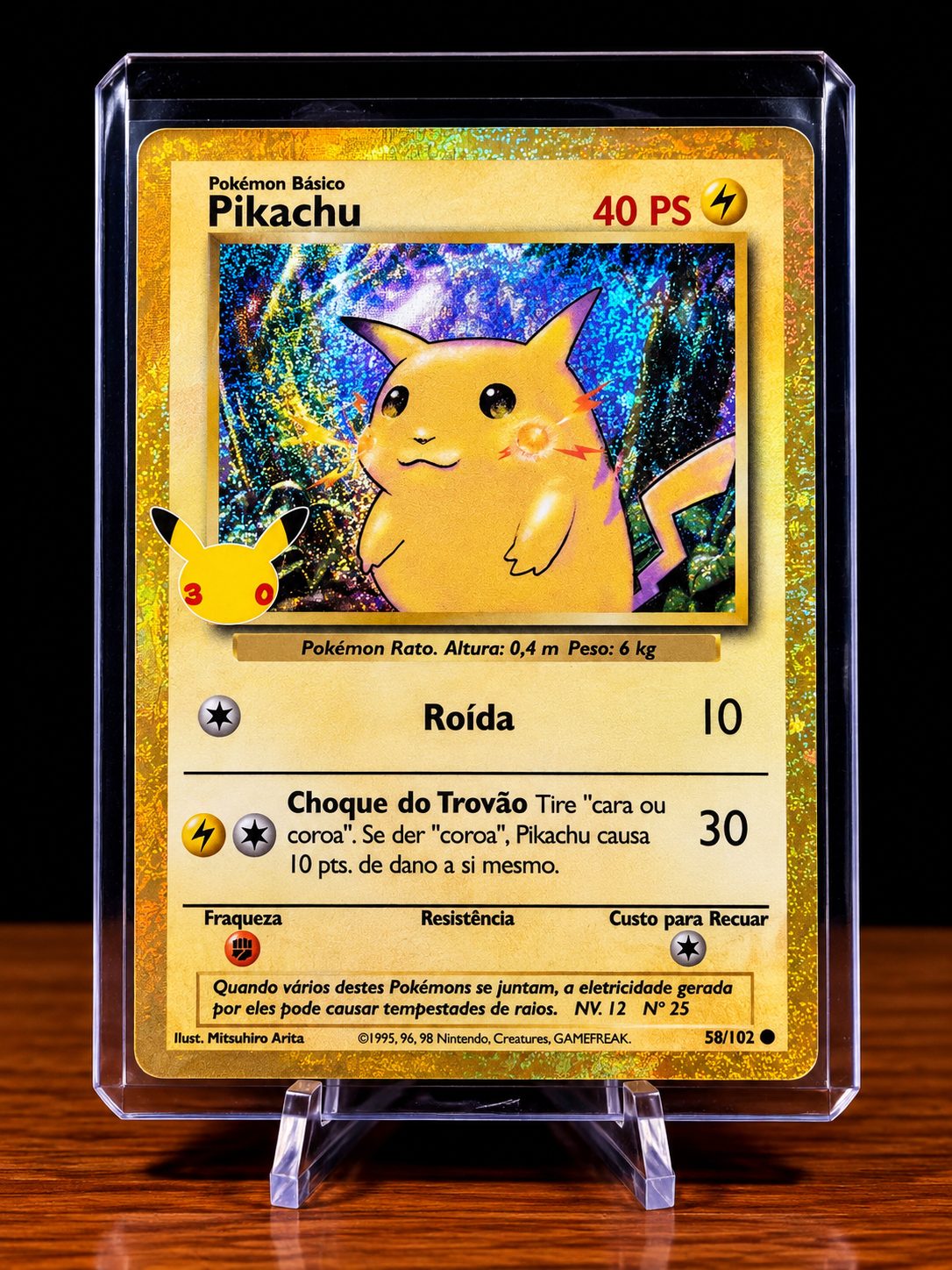 Frente da carta Pikachu
