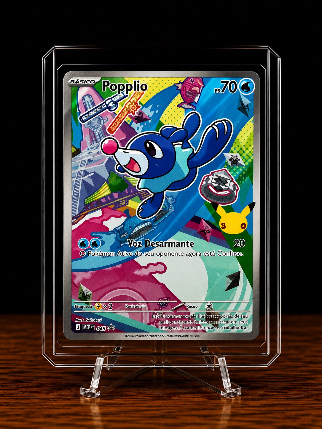Frente da carta Popplio