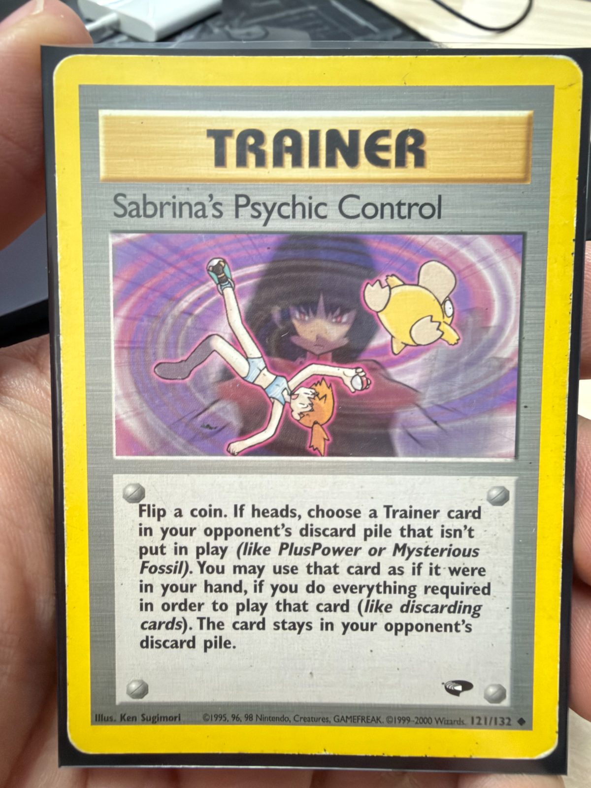 Frente da carta Sabrina's Psychic Control