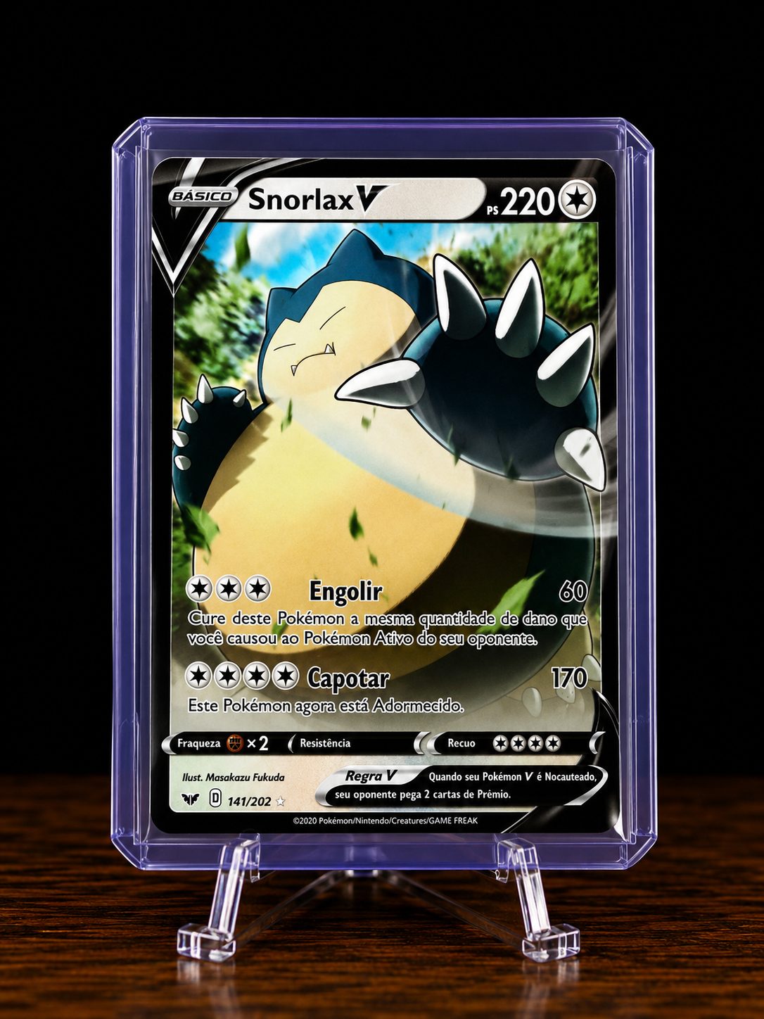 Frente da carta Snorlax V
