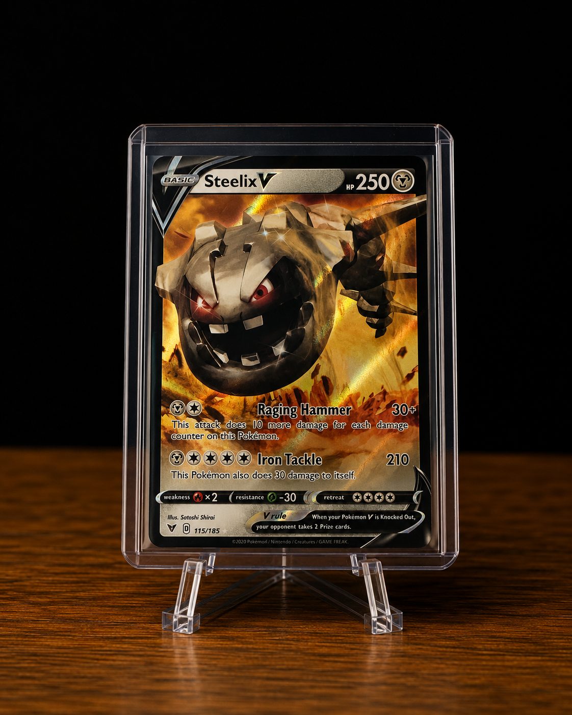 Frente da carta Steelix V