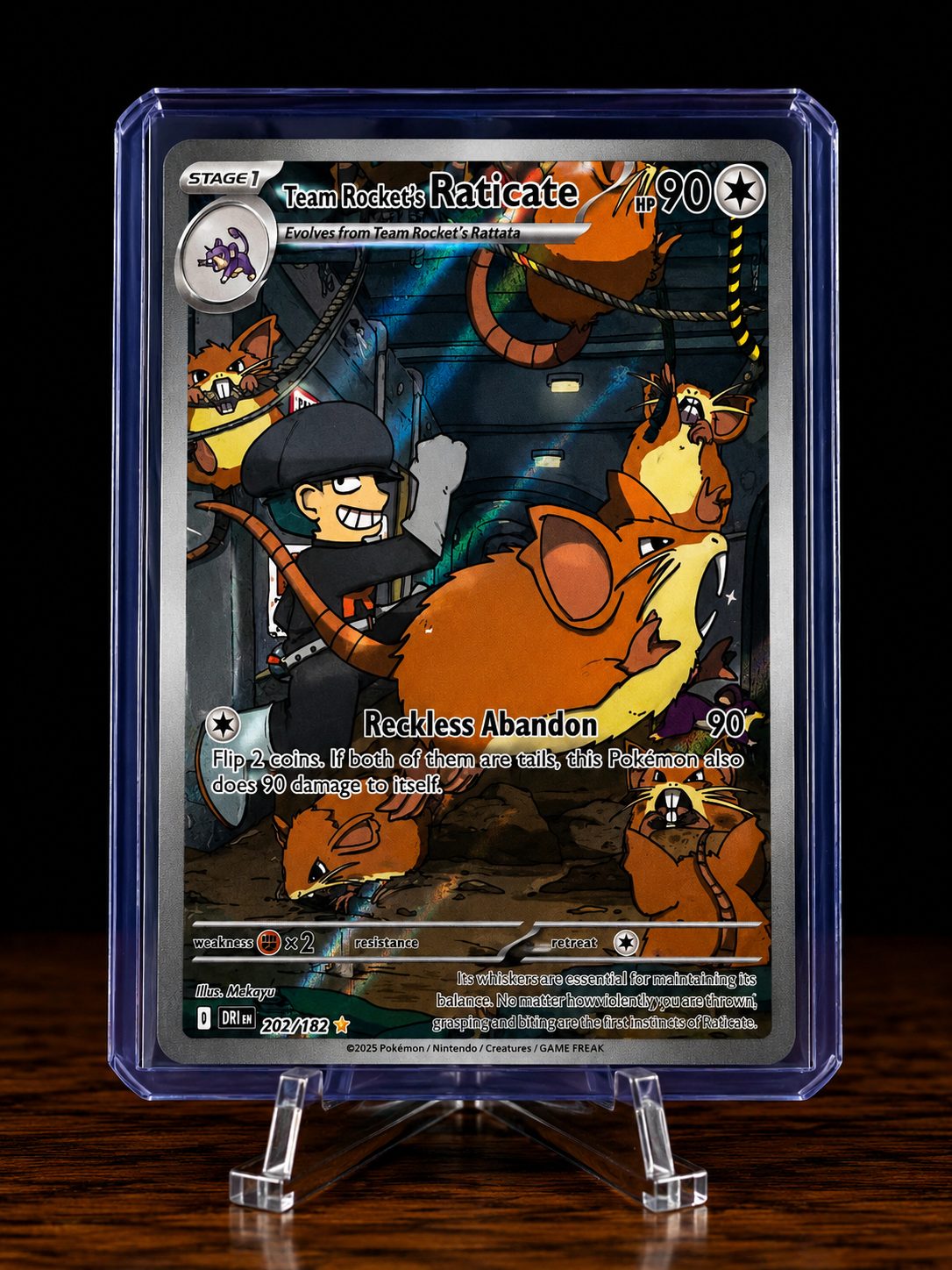 Frente da carta Team Rocket's Raticate